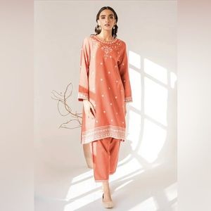 PAKISTANI TANGERINE PEARL-2PC (SHIRT & TROUSER)
